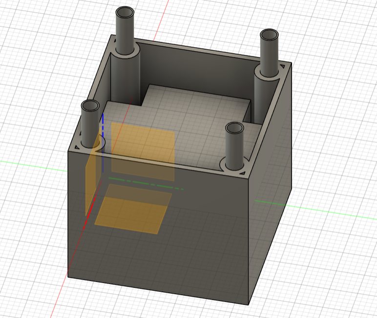 Diseño en 3D de la base inferior de MECH-3